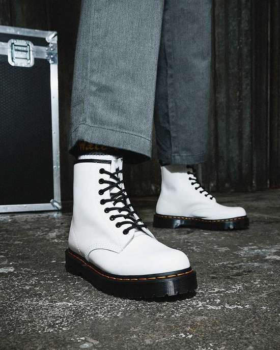 Botas Blancas Dr. Martens 1460 Bex Smooth Hombre Blancos MX-16507